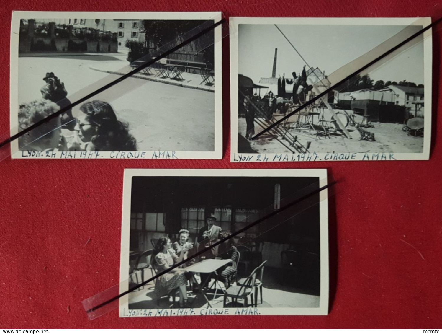 5 Photos  - Lyon 1947 - Cirque Amar