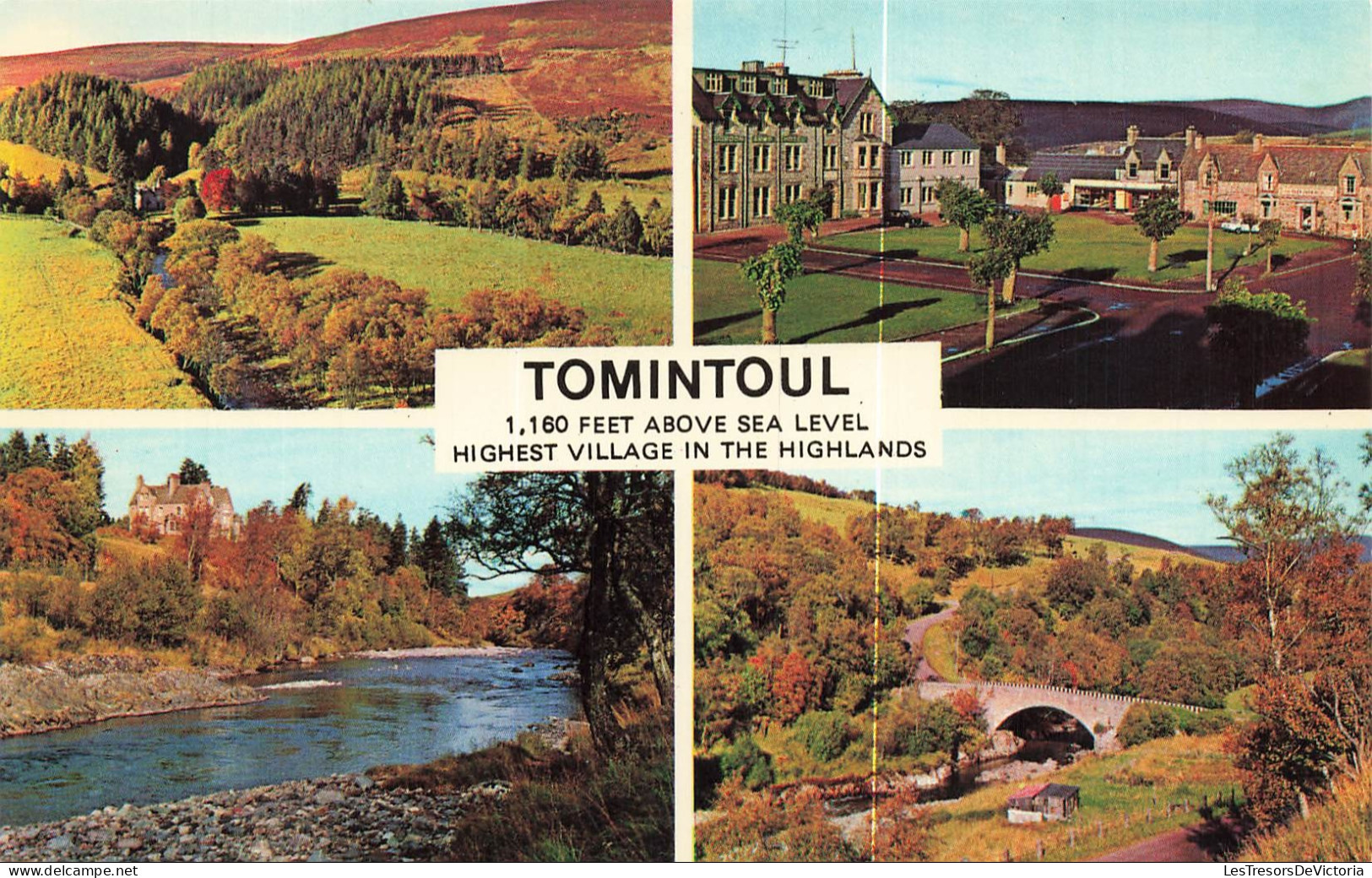 [-5%] SCOTLAND - Tomintoul - Delnabo House - Kylnadrochit Lodge - River Avon - Bridge - square - vues - Carte Postale An