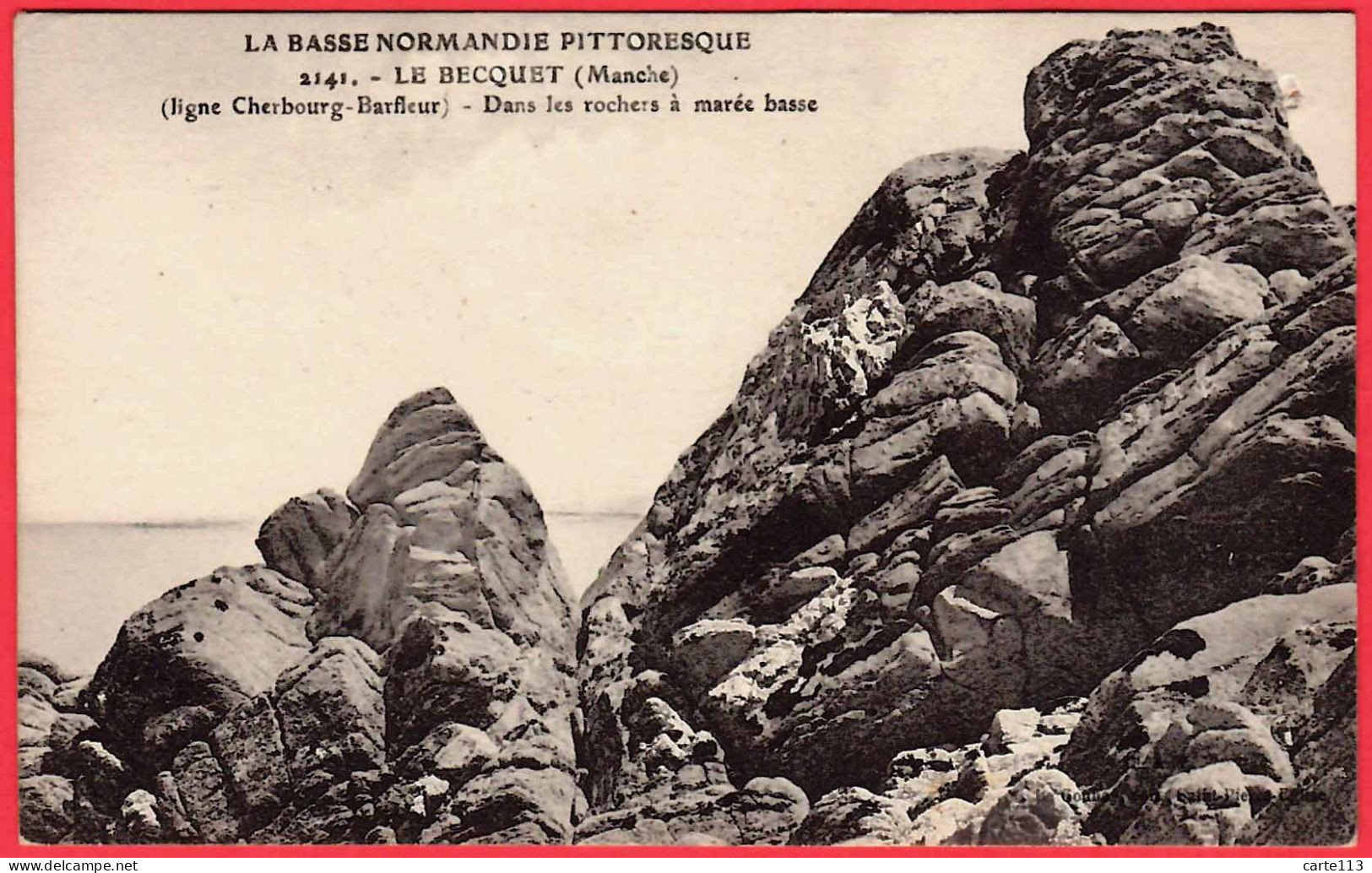 50 - B36160CPA - LE BECQUET - Dans les Rochers à marée basse - Bon état - MANCHE