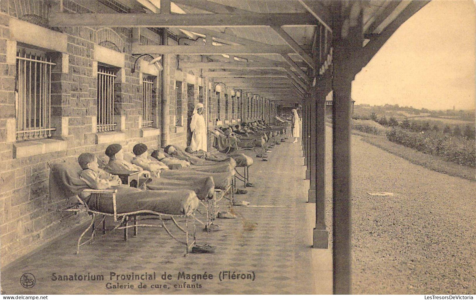 [-50%] BELGIQUE - Fléron - Sanatorium Provincial de Magnée - Galerie de cure, enfants - Carte postale ancienne