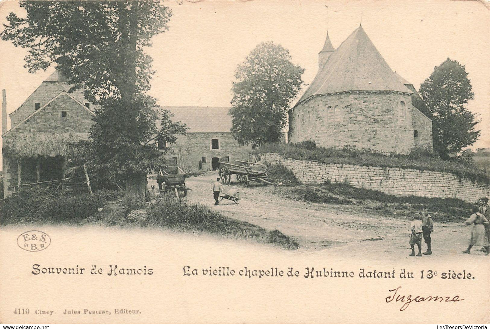[-50%] Belgique - Hamois - La vieille chapelle de Hubinne datant du 13 e siècle - Edit. Jules Presse - Carte postale anc