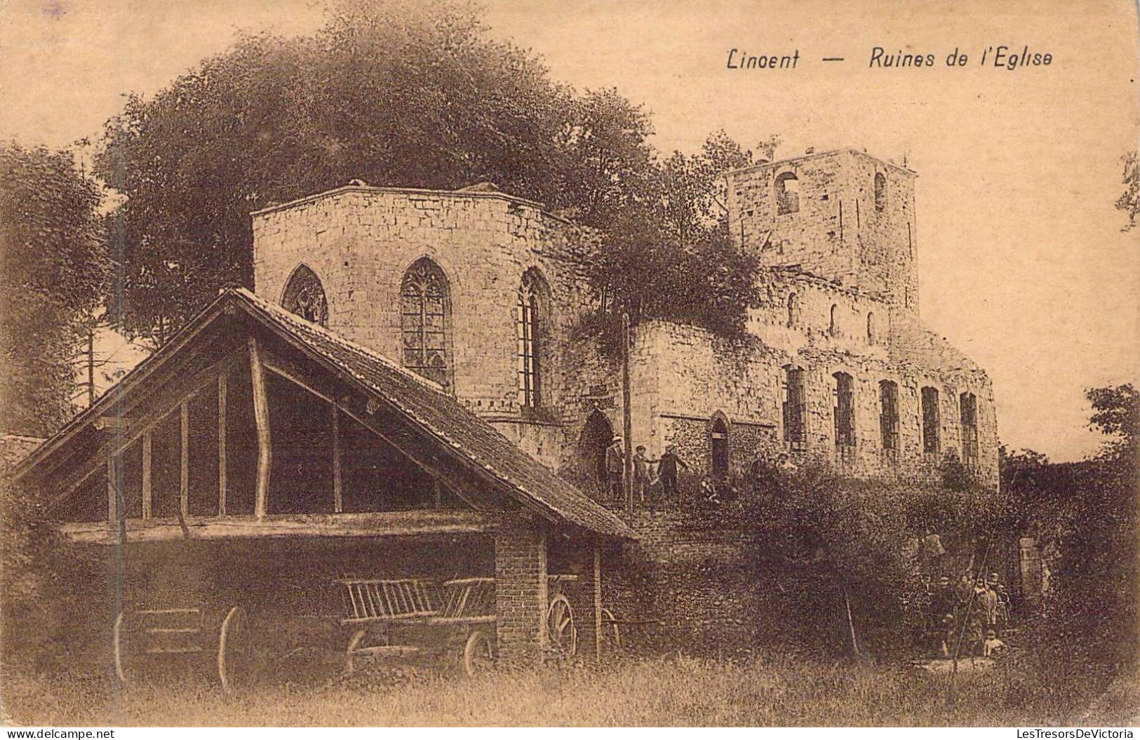 [-50%] BELGIQUE - LINCENT - Ruines de lEglise - Edition H Kaquet Montegnée - Carte Postale Ancienne