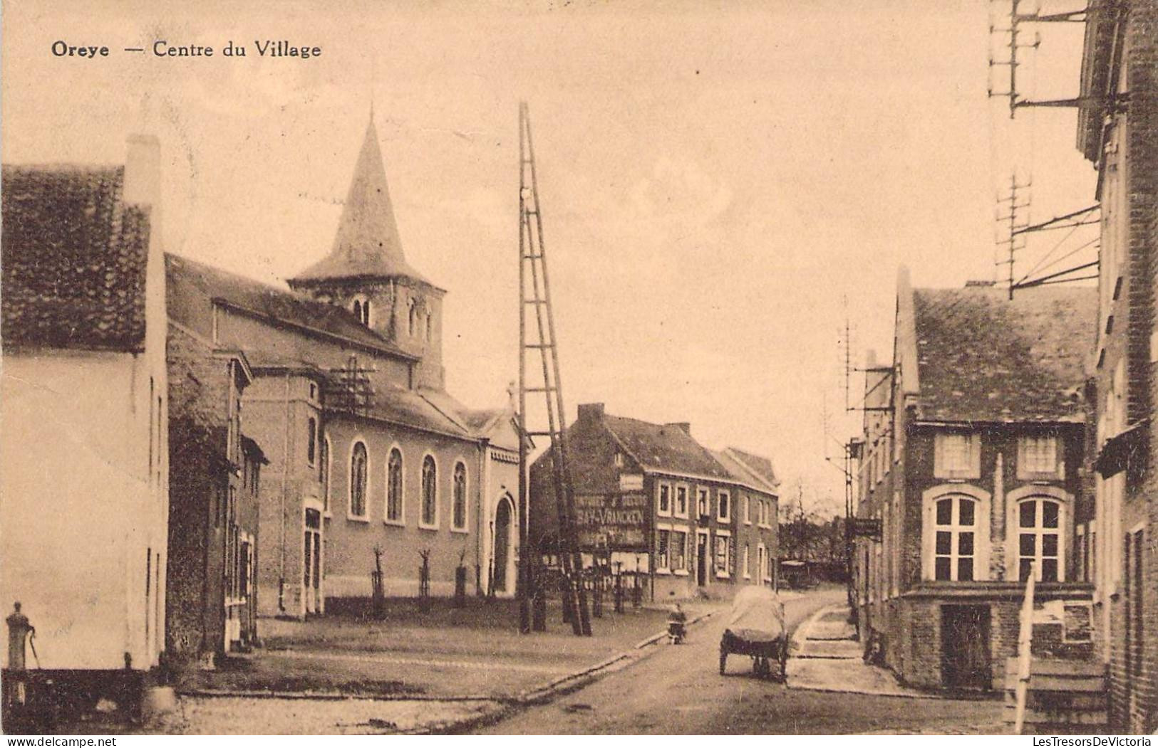 [-50%] Belgique - Oreye - Centre du village - Vranken - Clocher - Eglise - Carte