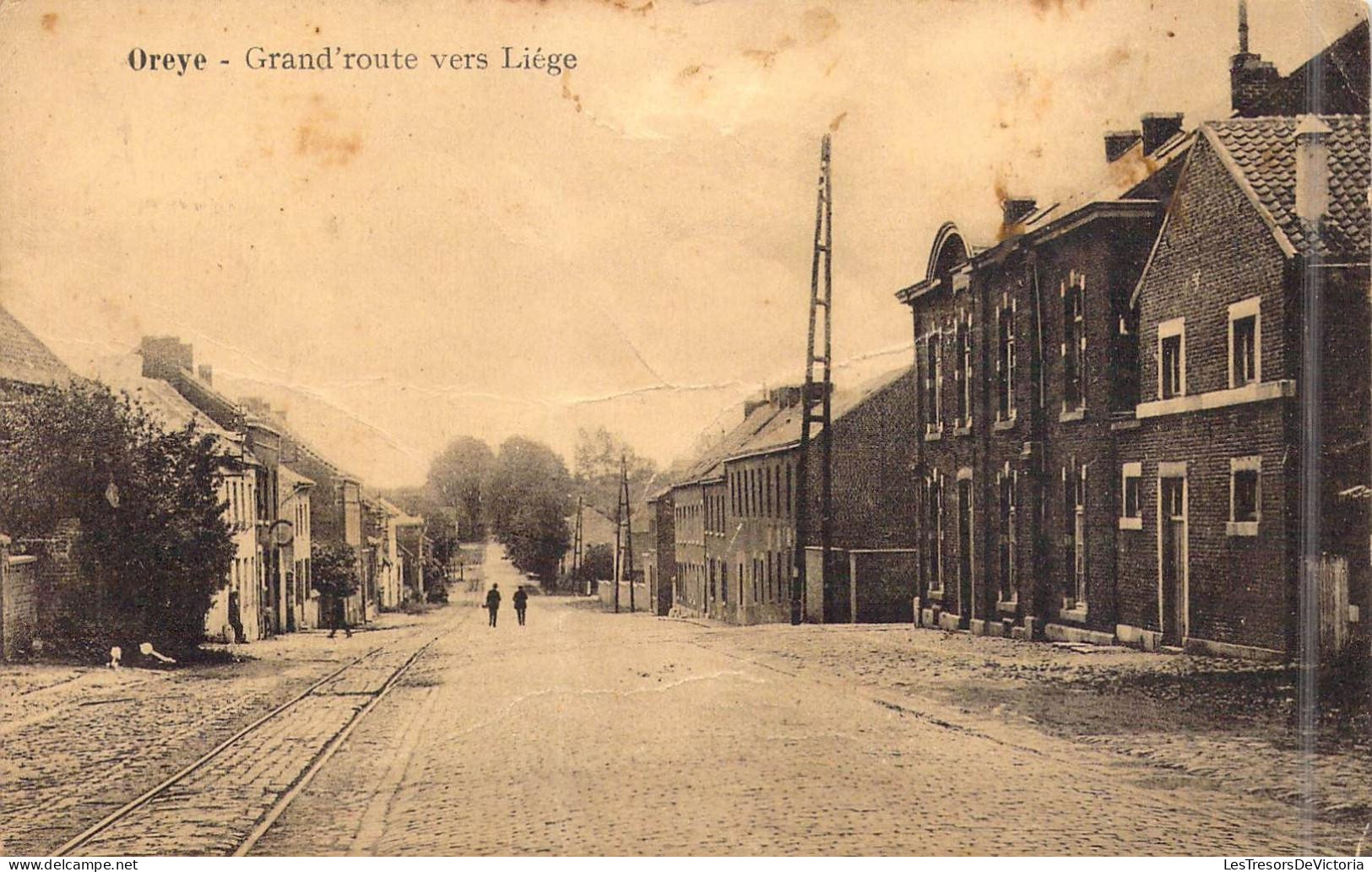 [-50%] BELGIQUE - Oreye - Grandroute vers Liège - Carte Postale ancienne