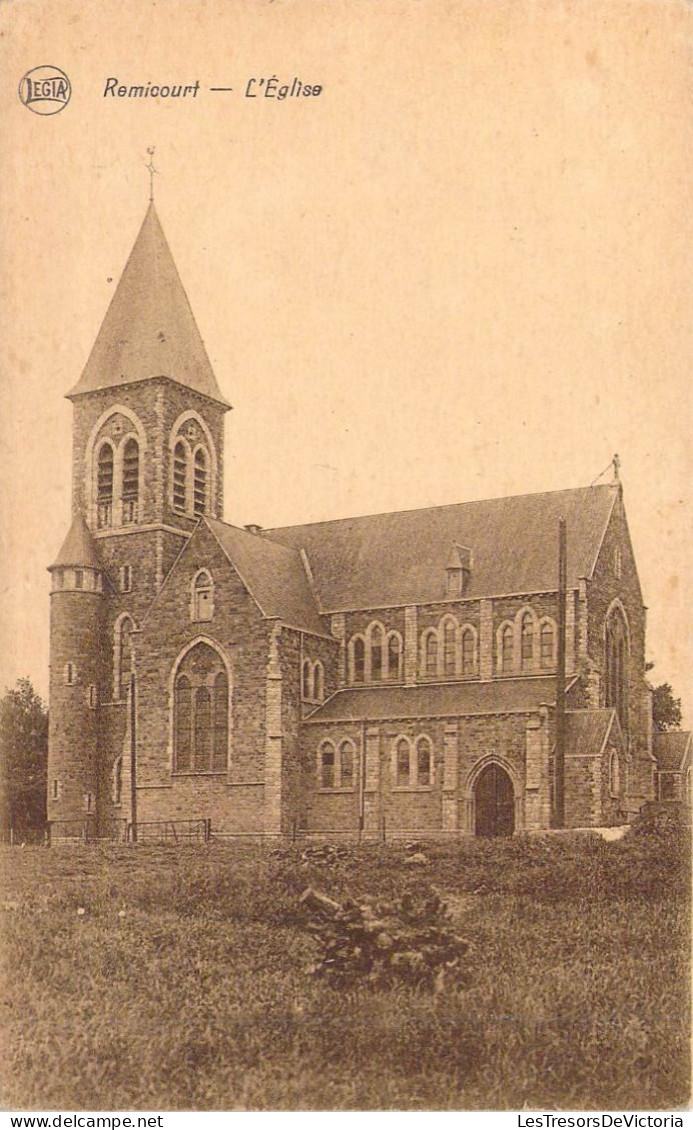 [-50%] BELGIQUE - REMICOURT - LEglise - Edit H Kaquet - Carte Postale Ancienne