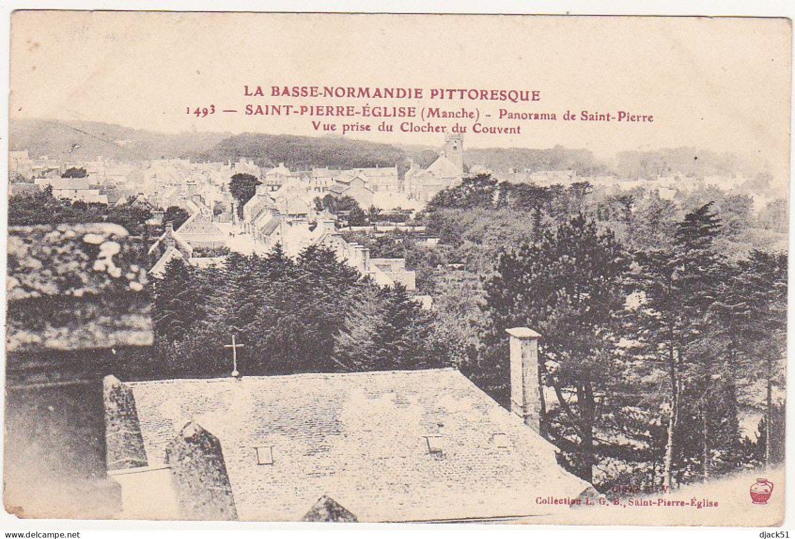 50 - Saint-Pierre-Eglise (Manche) - Panorama de Saint-Pierre - Vue prise du Clocher du Couvent