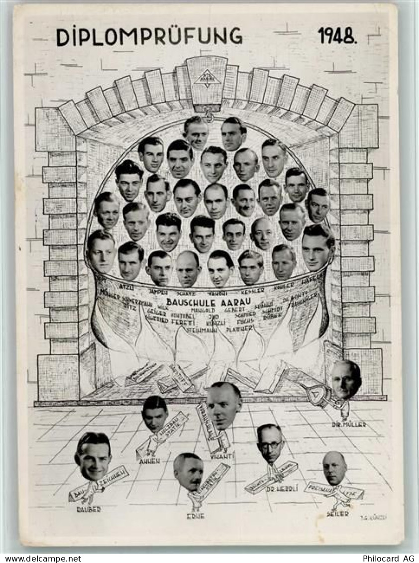 5000 Aarau - Diplomprüfung 1948 - Bauschule Aarau AK - 13102001