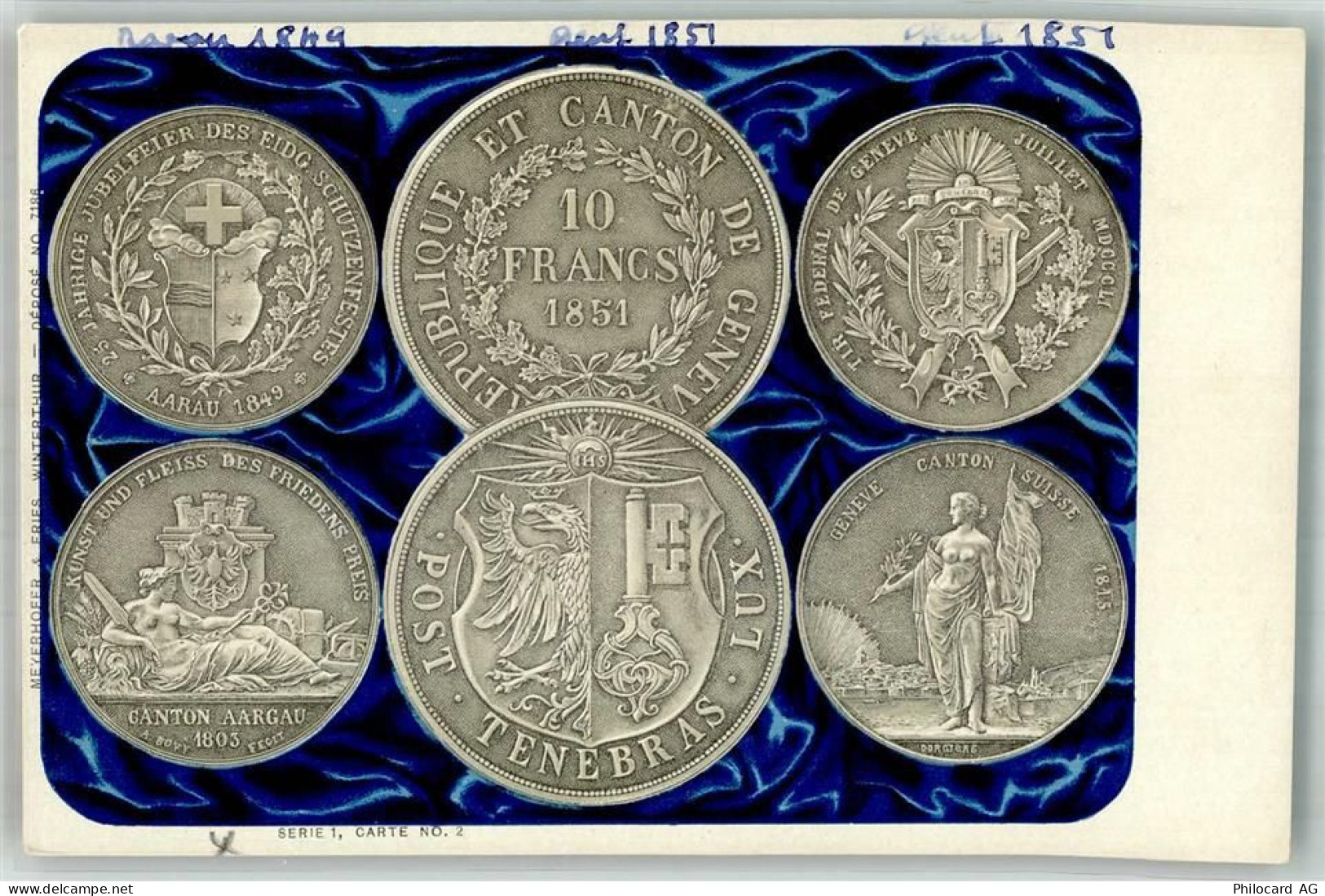 5000 Aarau Foto AK Medaille Schützenfest AArau Geneve - 14005965