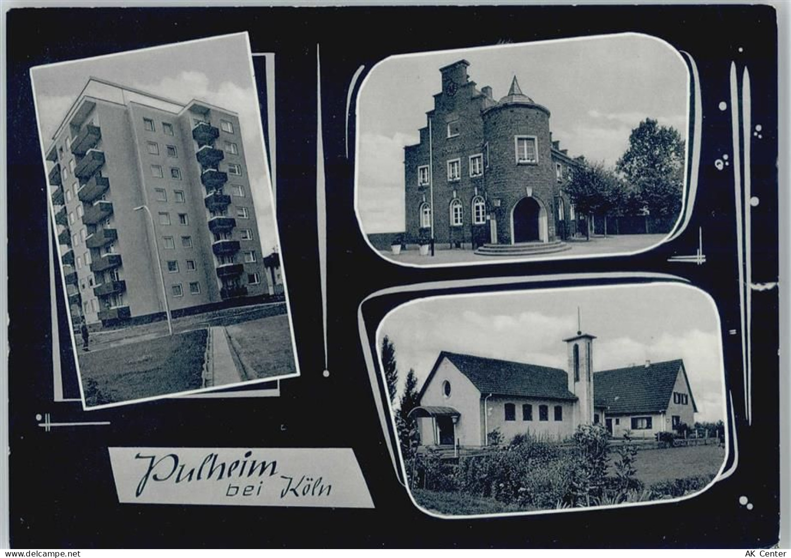50259 W5024 Pulheim - Hochhaus Rathaus Evangel. Kirche - 13000790