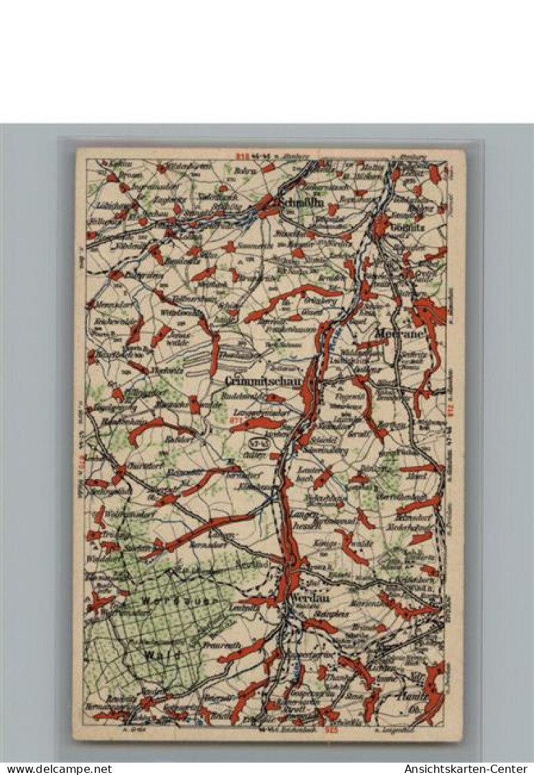 50271621 - Meerane i. Sachsen Meerane und Umgb., Landkarte AKU2