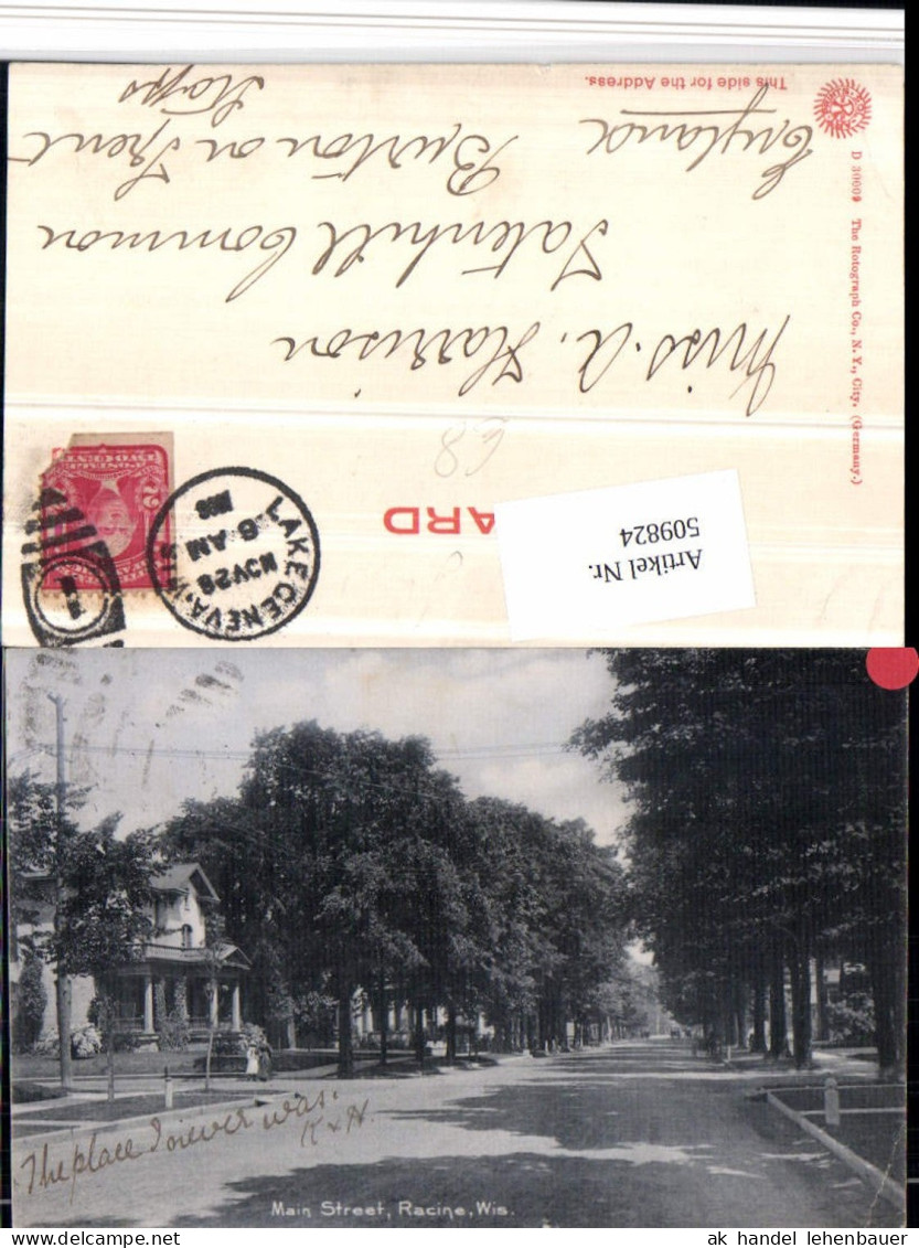 509824,Wisconsin Racine Main Street Straßenansicht