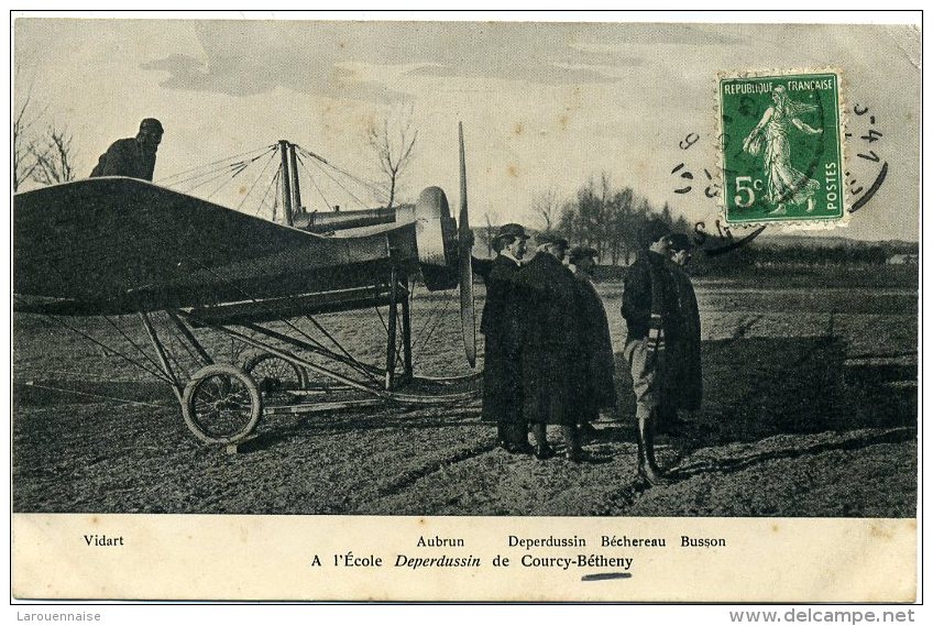 51 - BETHENY Aubrun Deperdussin  Béchereau Busson  A l´Ecole Deperdussin de Courcy Bétheny .