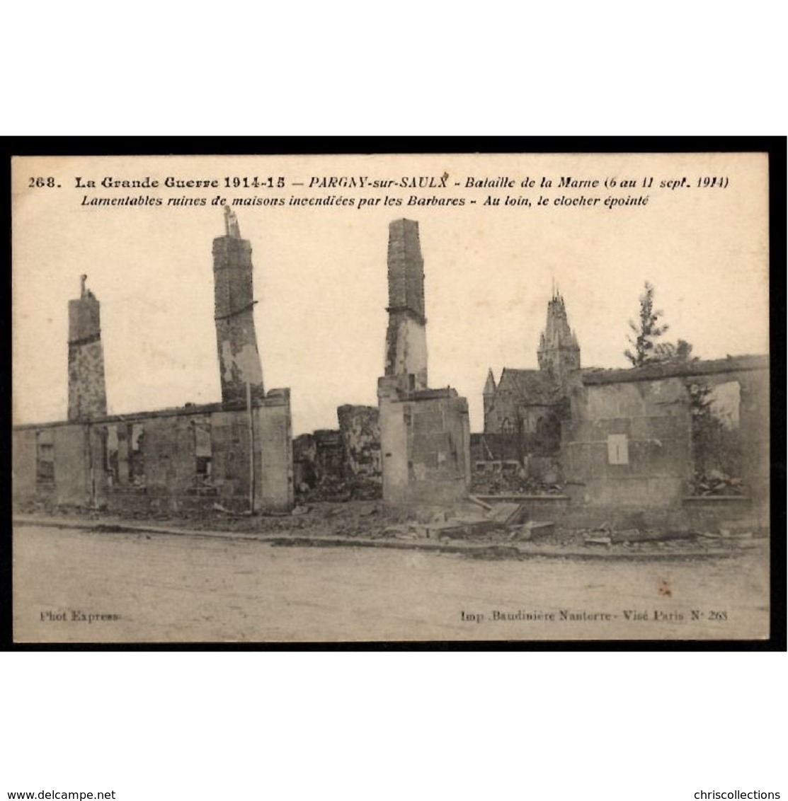 51 - PARGNY SUR SAULX (Marne) - Bataille de la Marne (6 au 11 Sept. 1914)