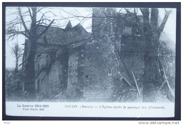 51 Souain-Perthes-lès-Hurlus ruine eglise    D51D  K51559K  C51553C RH041694