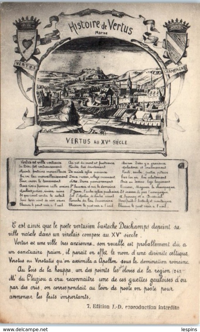 51 - VERTUS - Histoire de Vertus