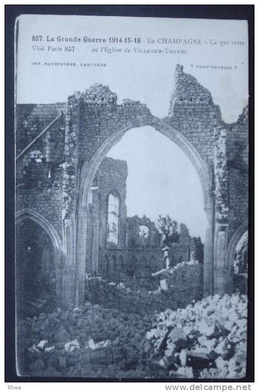 51 Ville-sur-Tourbe eglise ruine    D51D  K51640K  C51640C RH059639