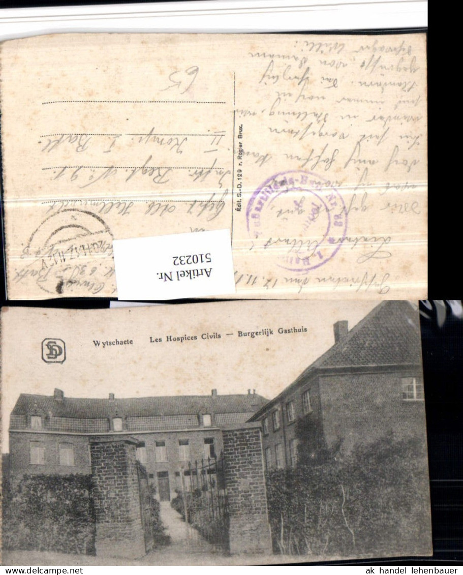 510232,Belgium Heuvelland Wytschaete Hospices Civils Burgerlijk Gasthuis