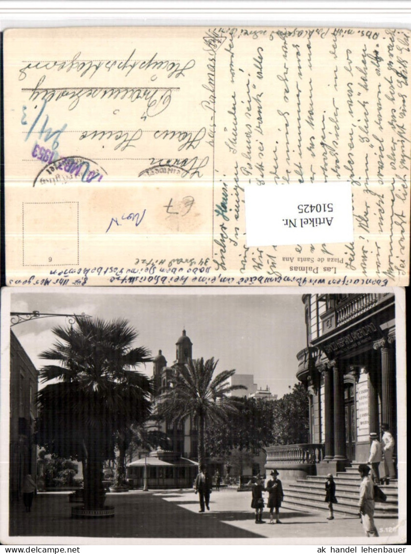 510425,Spain Las Palmas Plaza de Santa Ana Platz Palmen