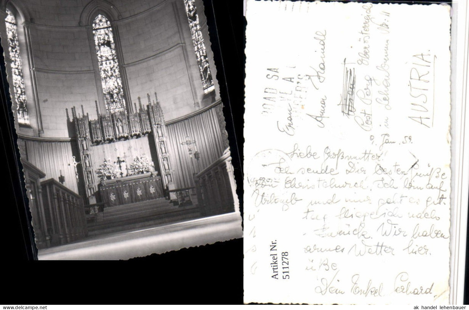 511278,New Zealand Neuseeland Christchurch Kirche Innenansicht Altar