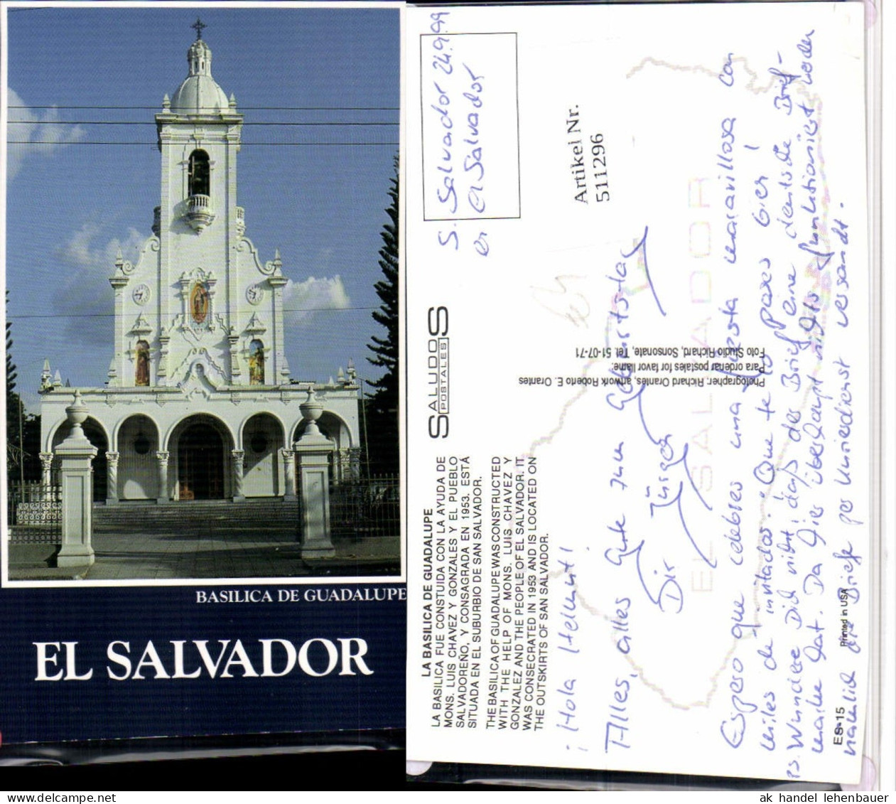 511296,El Salvador Basilica de Guadalupe Kirche