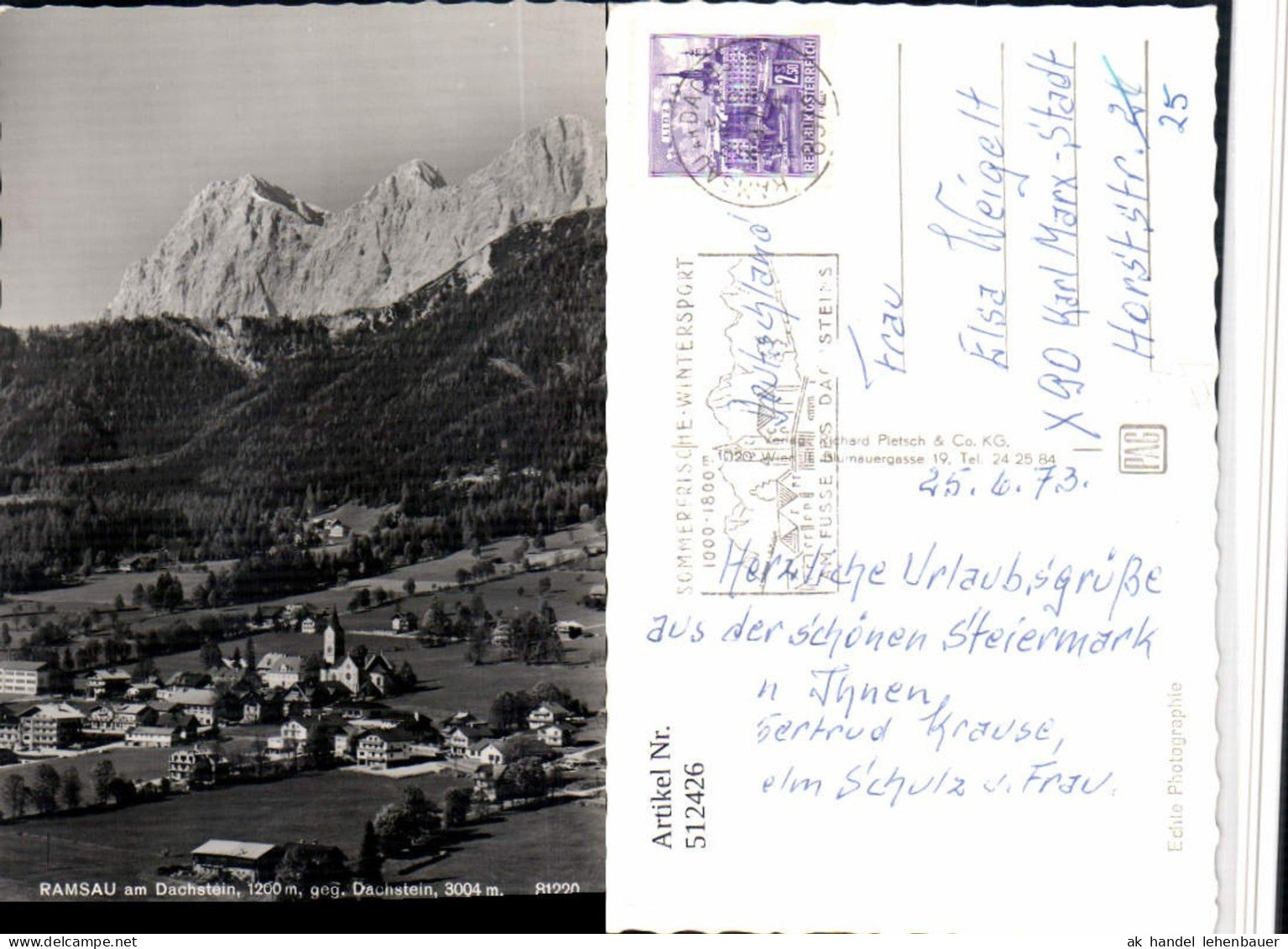 512426,Ramsau am Dachstein Totale geg. Dachstein Bergkulisse