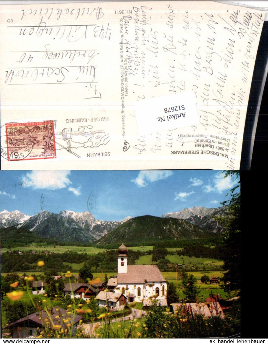 512678,Oberhaus b. Haus im Ennstal Kirche Bergkulisse