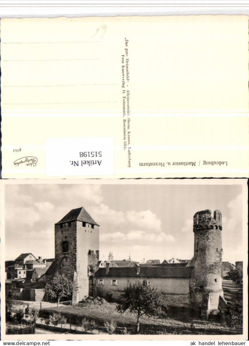 515198,Ladenburg Martinstor Tor u. Hexenturm Turm