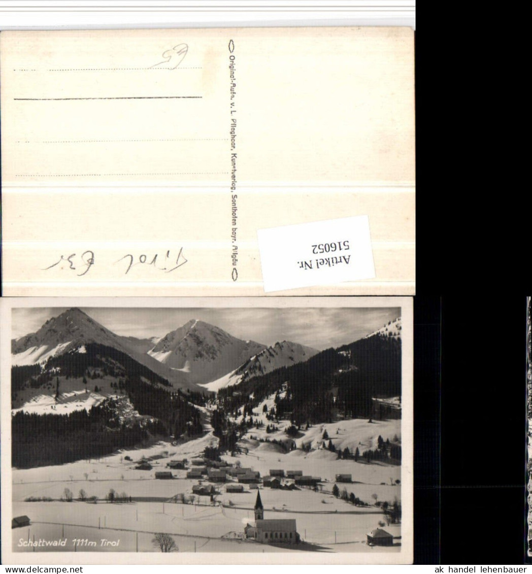 516052,Schattwald in Tirol Totale Bergkulisse Winterbild