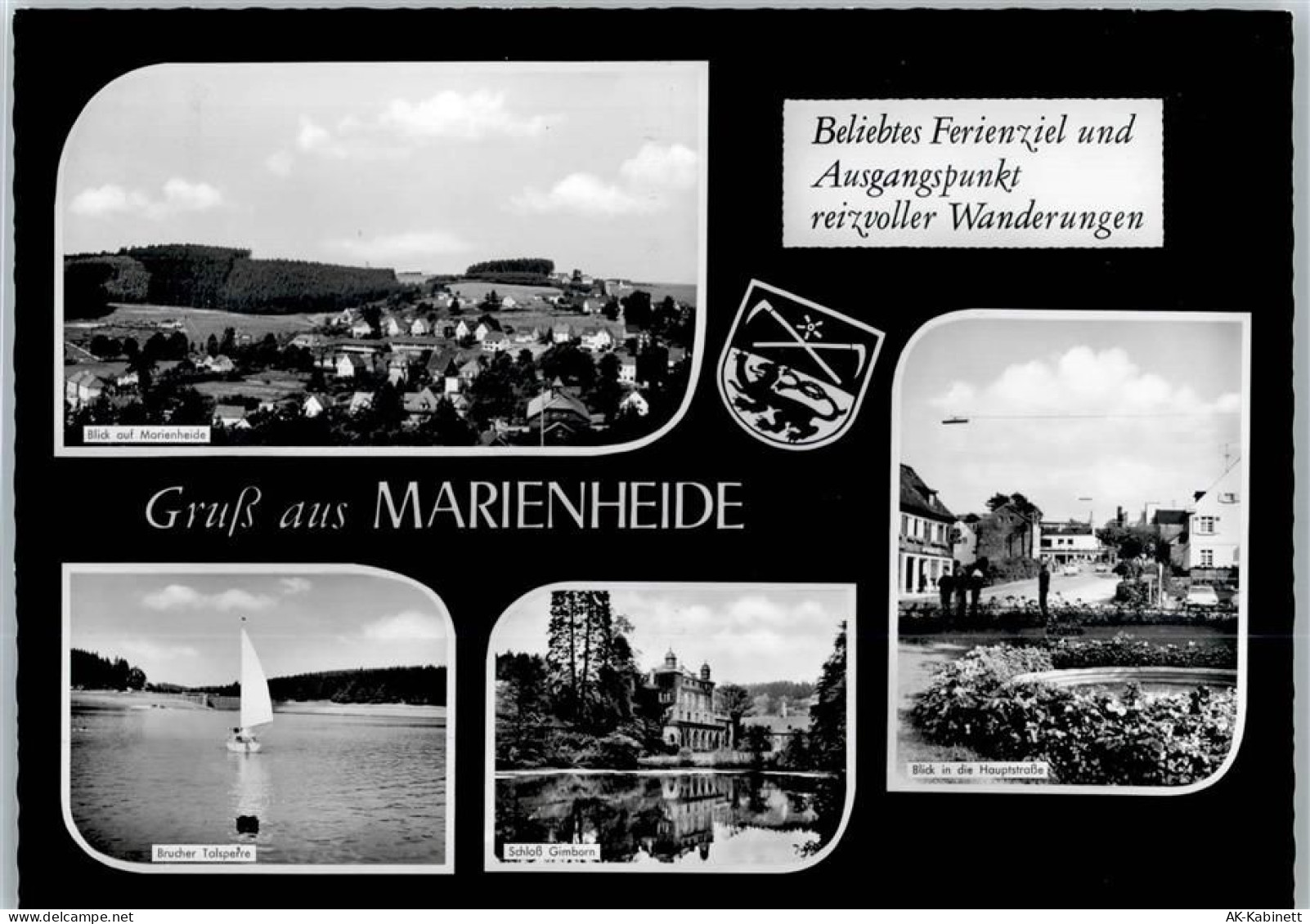 51709 W5277 Marienheide - Totalansicht, Brucher Talsperre,Hauptstrasse... - 51121714