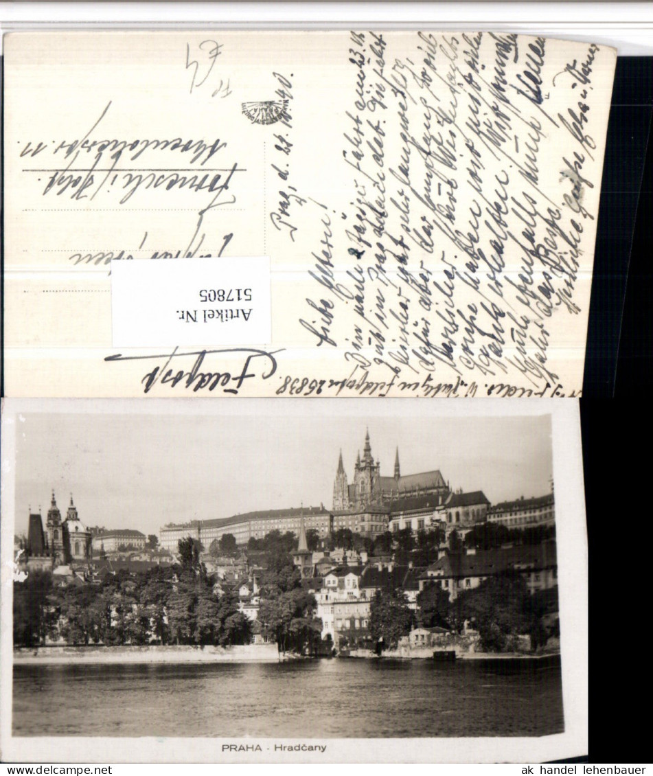 517805,Foto AK Prag Praha Hradschin Feldpost n. Tornesch Pinneberg Fam. Steen