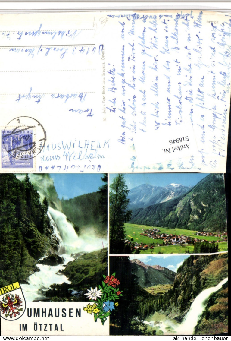 518946,Umhausen Totale Wasserfall Mehrbildkarte