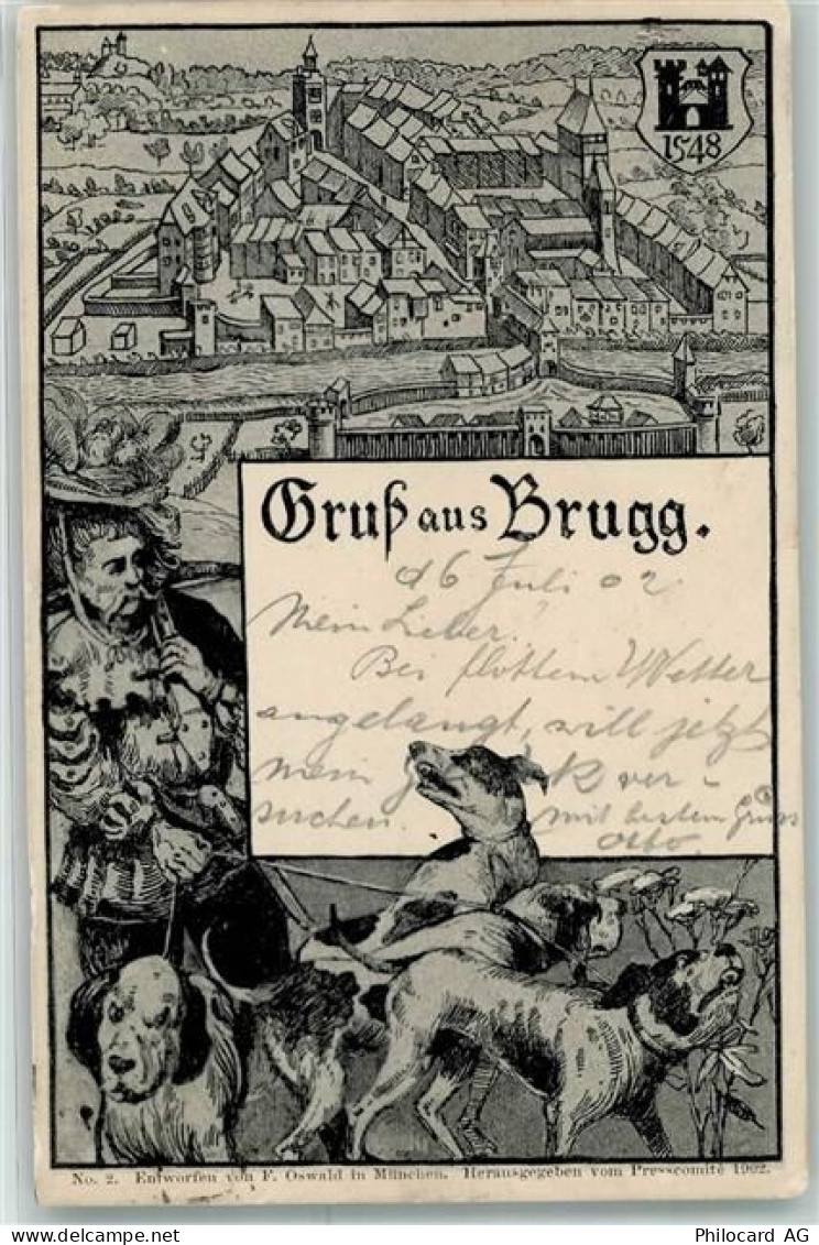 5200 Brugg AG 1902 - Hunde Armbrust - 13470298