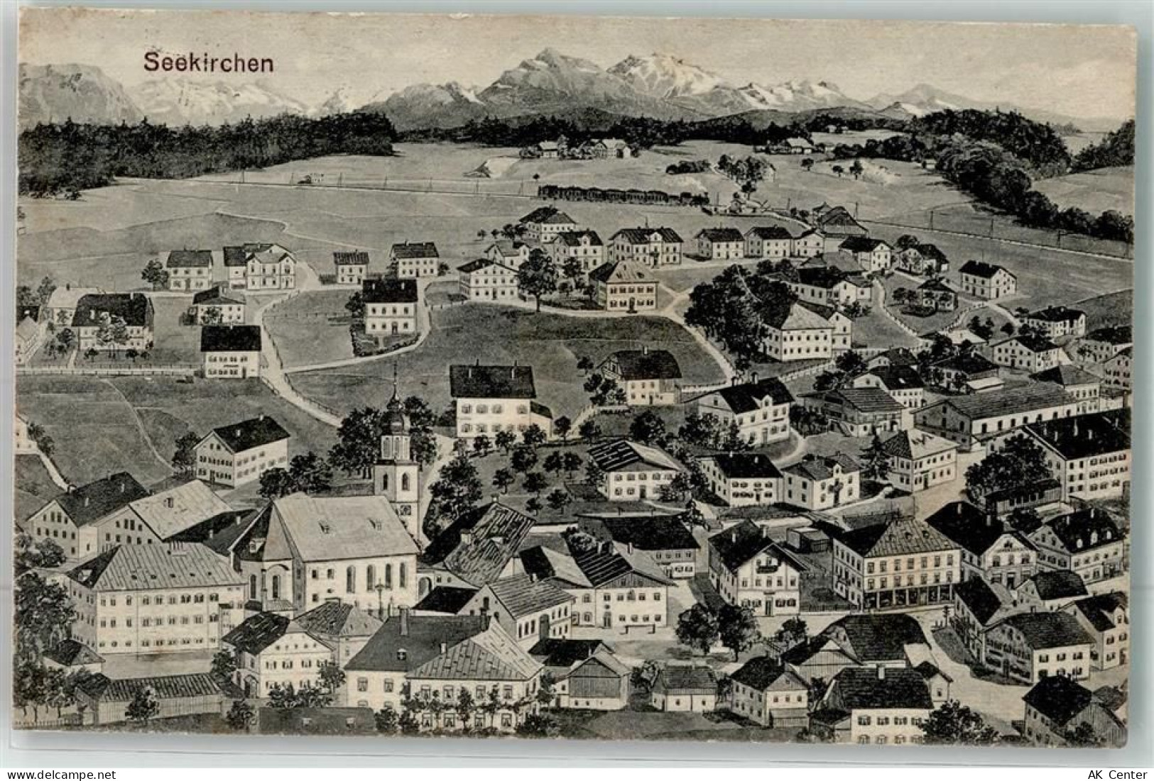 5201 Seekirchen am Wallersee 1915 - Eisenbahn Kirche - 13623416