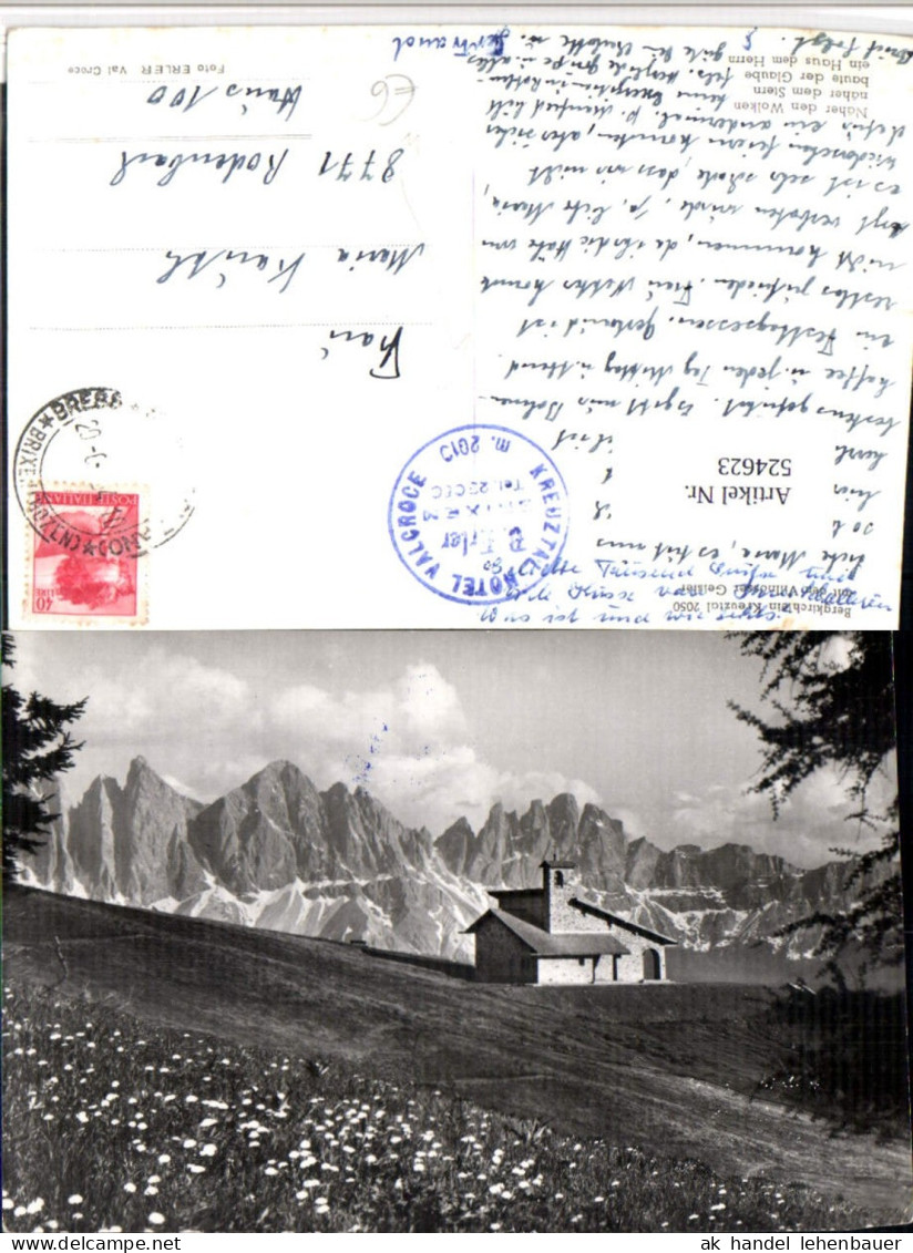 524623,Trentino Bolzano Bergkirchlein Kreuztal b. Brixen Bergkulisse