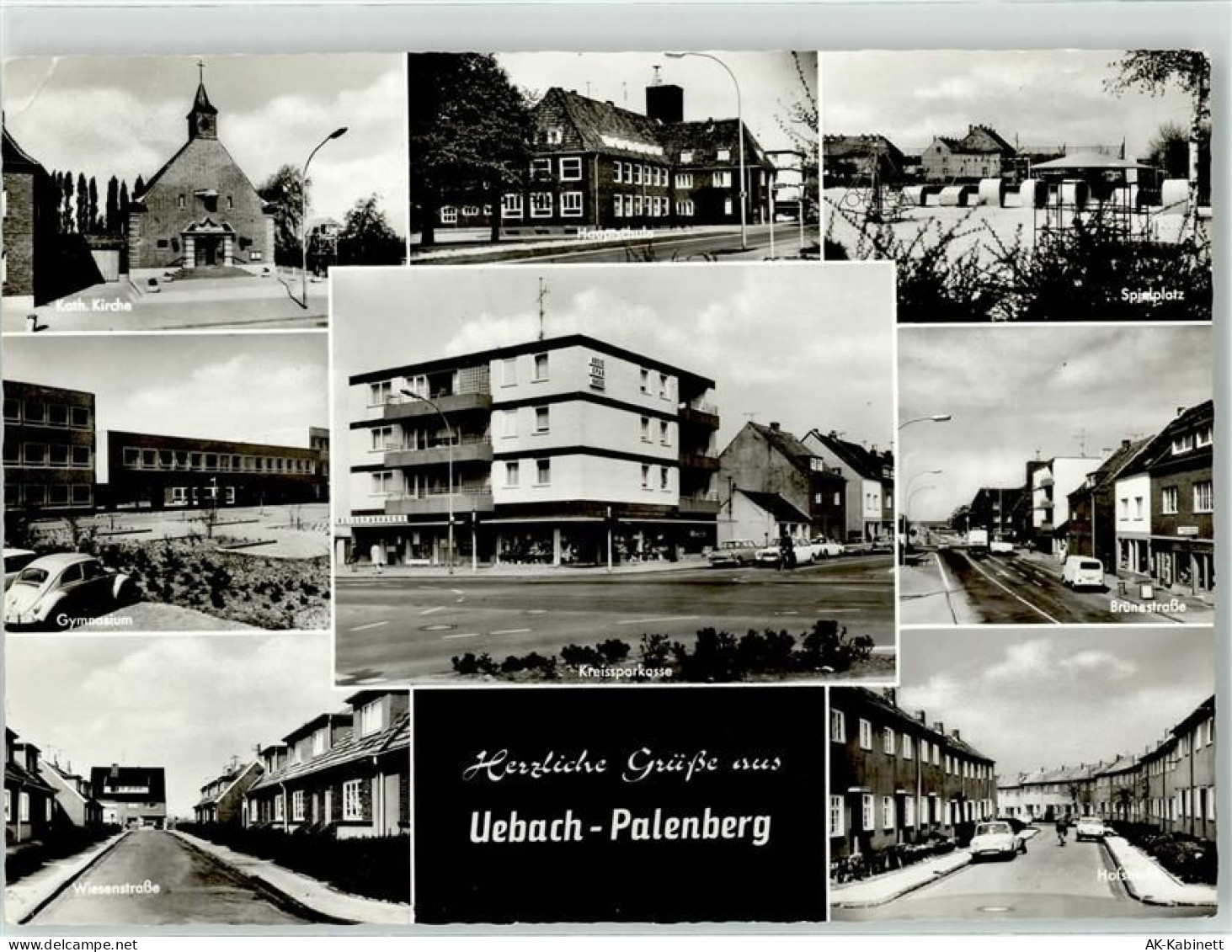 52531 W5132 Übach-Palenberg - Kath. Kirche Sparkasse Hauptschule Gymnasi... - 52154537