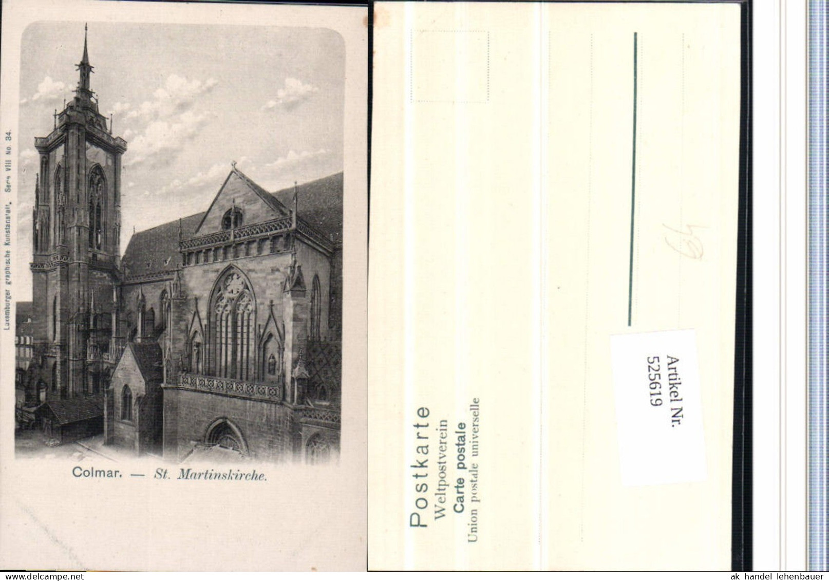 525619,Elsass Haut Rhin Colmar im Elsass Martinskirche Kirche