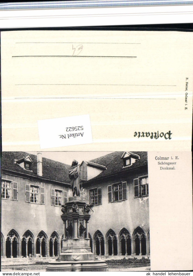 525622,Elsass Haut Rhin Colmar im Elsass Schöngauer Denkmal