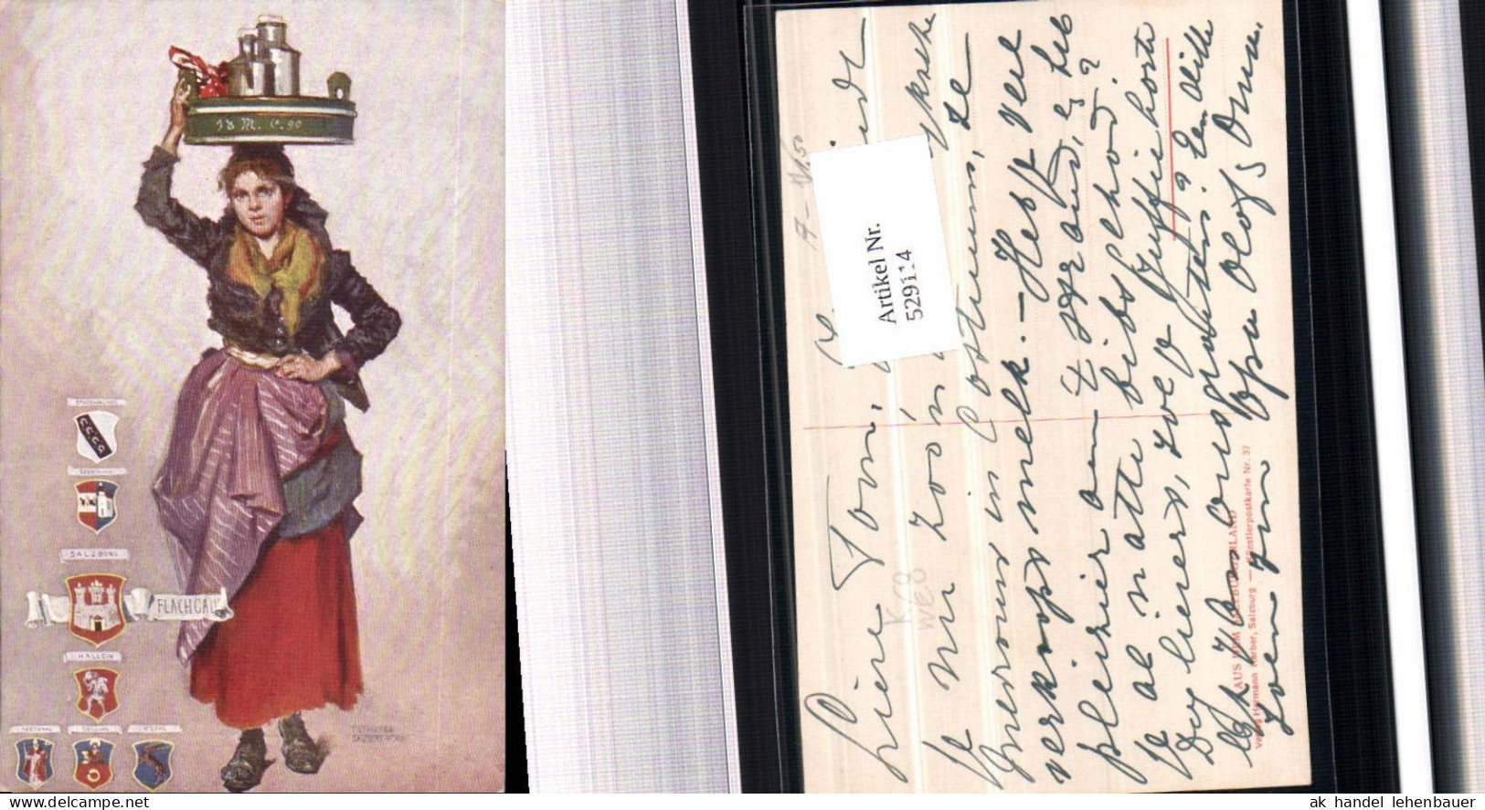 529114,Künstler T. Ethofer Trachten Tracht Flachgau Hallein Strasswalchen Abtenau Seekirchen Kuchl