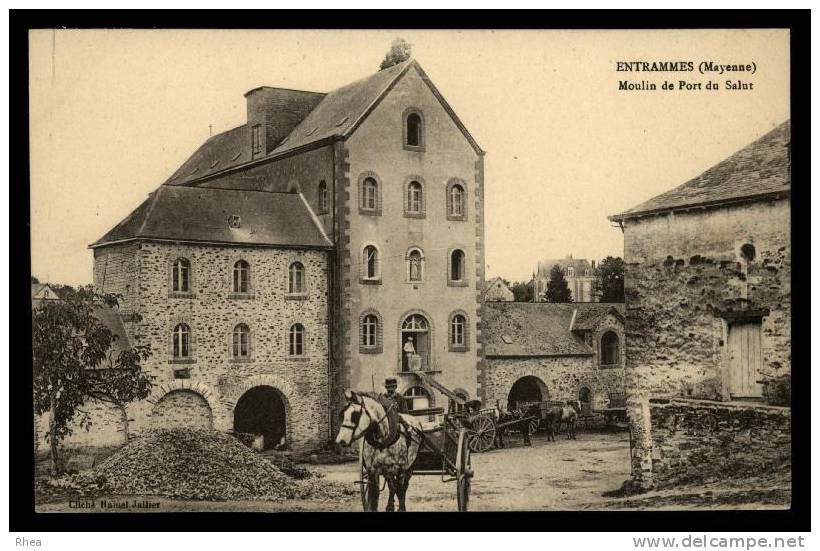 53 Entrammes moulin a eau attelage cheval D53D K53130K C53094C RH076636