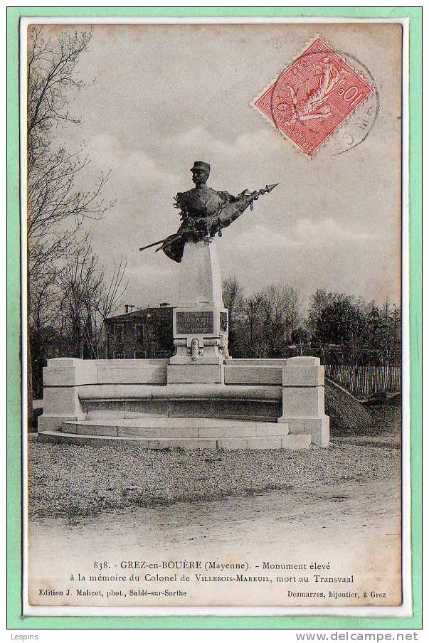 53 - GREZ en BOUERE --  Monument élevé à...