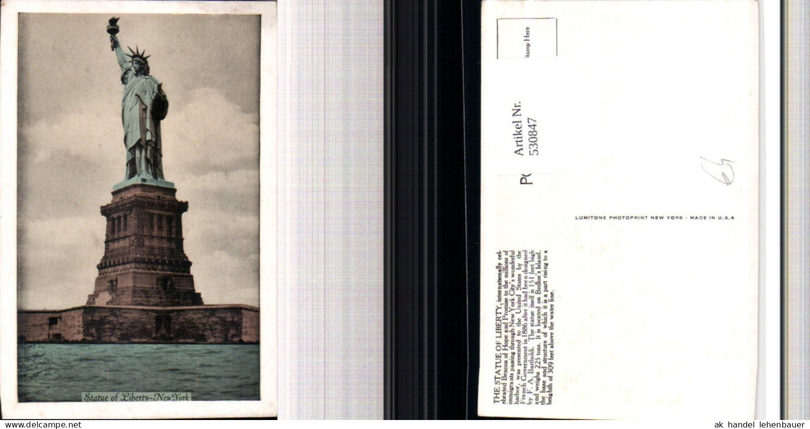 530848,USA New York City Statue of Liberty Freiheitsstatue