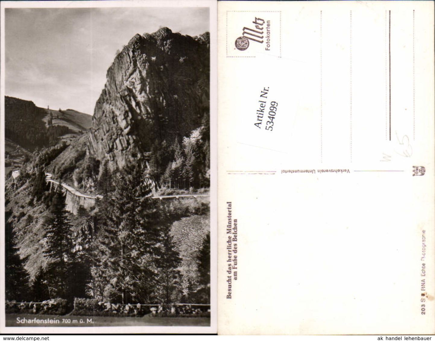 534099,Foto Ak M&uuml;nstertal Schwarzwald Scharfenstein M&uuml;nstertal