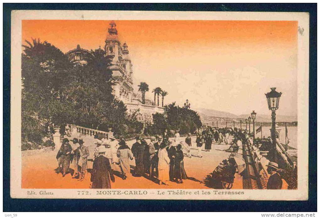 53528 / Monaco > Opera house & Theather MONTE CARLO - LE THEATRE ET LES TERRASSES - Monaco PC mint postcard AK