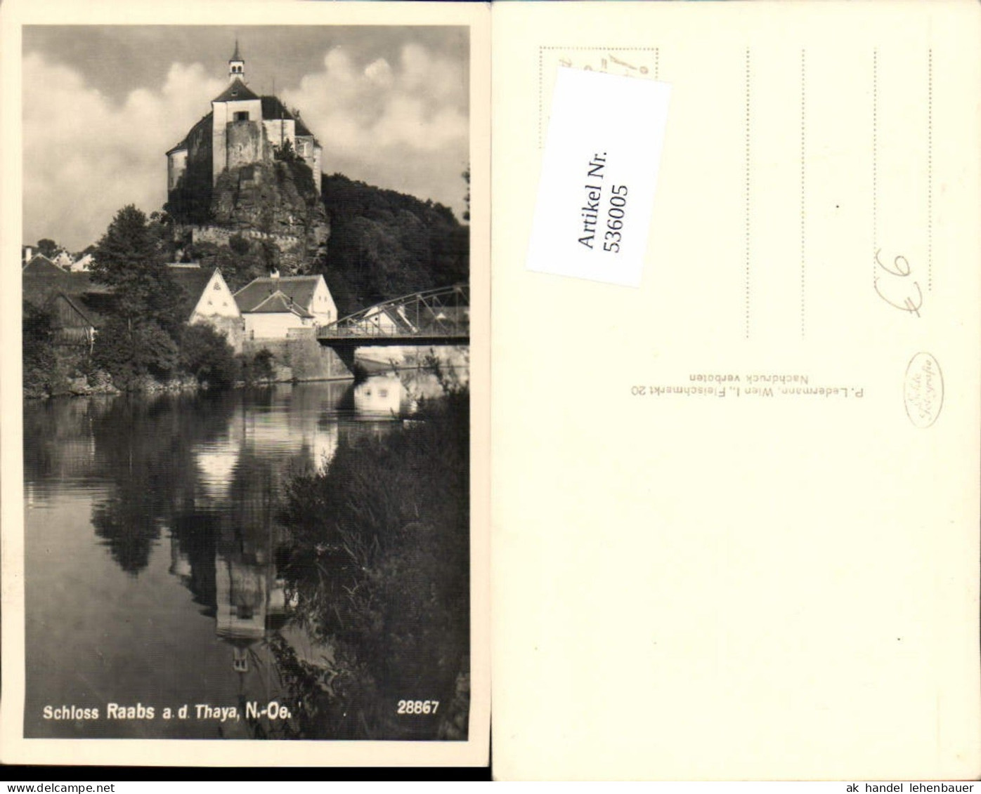 536005,tolle AK Raabs an der Thaya Burg Schloss