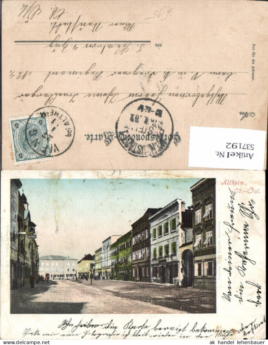 537192,tolle Lithographie Altheim bei Braunau am Inn