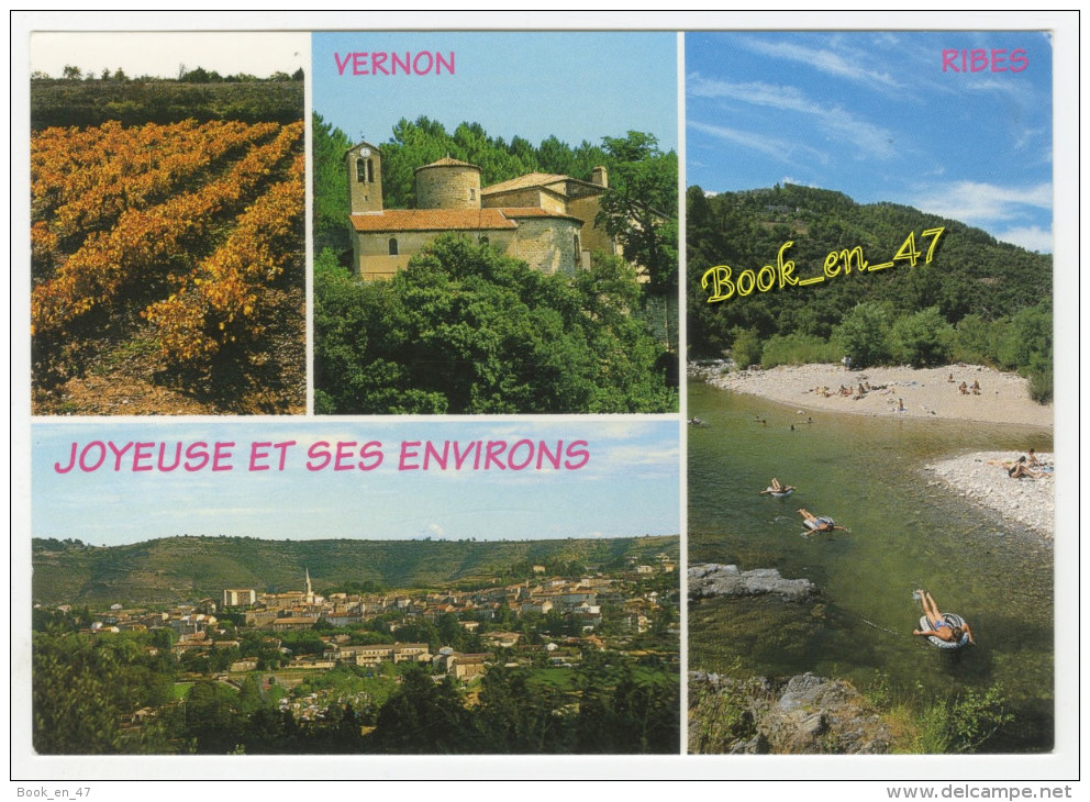 {53750} 07 Ardèche Environs de Joyeuse , multivues ; Vernon , Ribes , Joyeuse " en baisse "