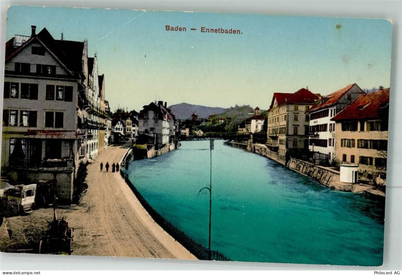 5408 Ennetbaden 1917 Foto AK - 38023913