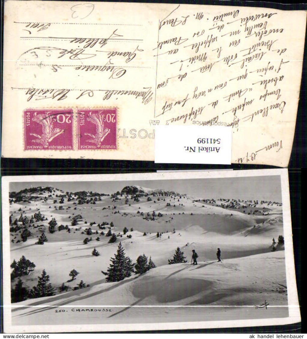 541199 France Foto AK Chamrousse Wintersport Skifahren