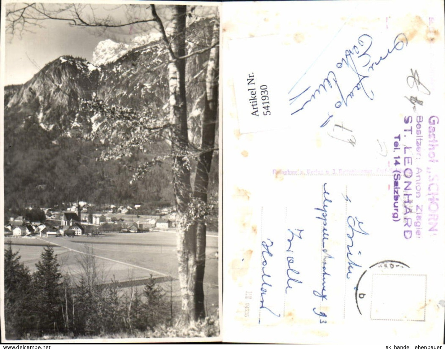 541930,Foto Ak St Leonhard m. Untersberg Grödig