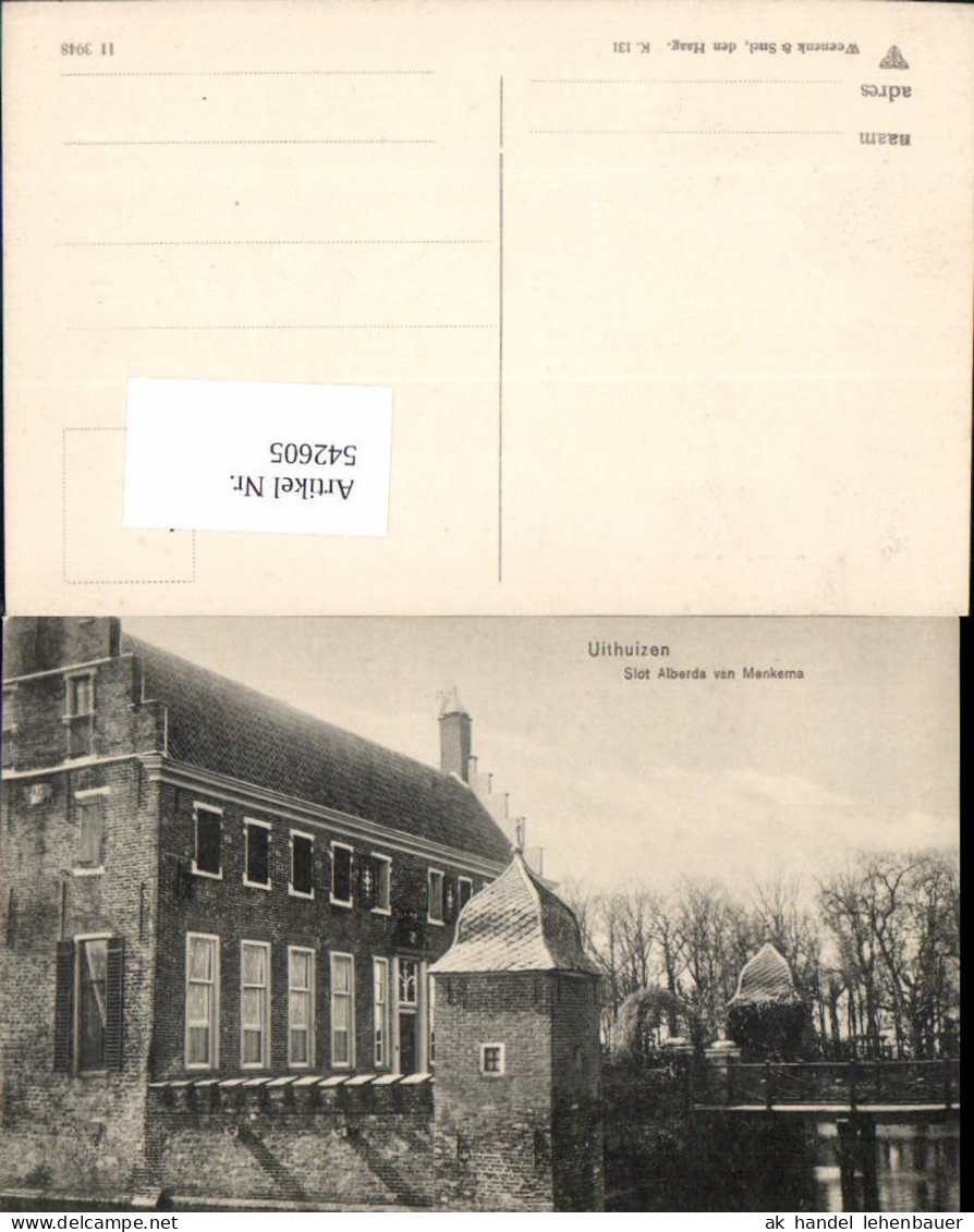 542605,Netherlands Uithuizen Eemsmond Slot Alberda van Menkema Groningen